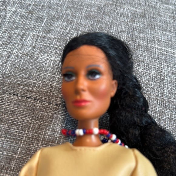 - Elegant Doll with Cream Dress and Brown Boots - Picture 3 of 7